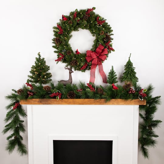 1.5ft. Pre-Lit Canadian Pine Artificial Christmas Tree, Clear Lights